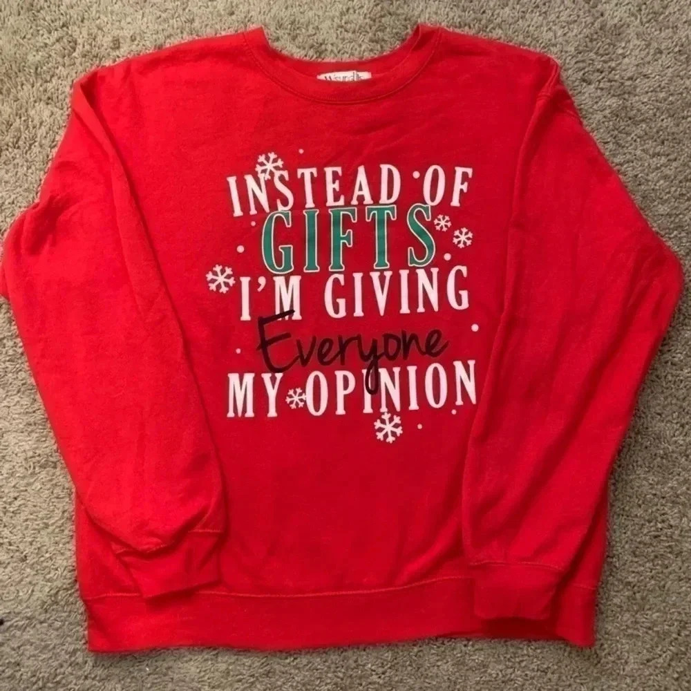 Red Christmas Crew Neck Sweatshirt